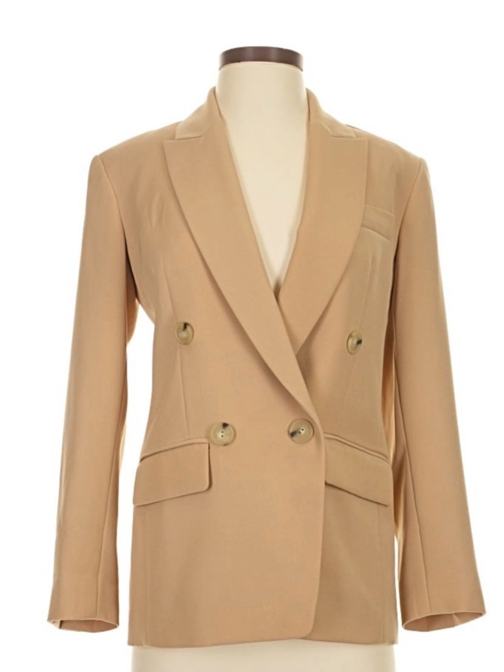 Vince Double-Breasted Camel Blazer